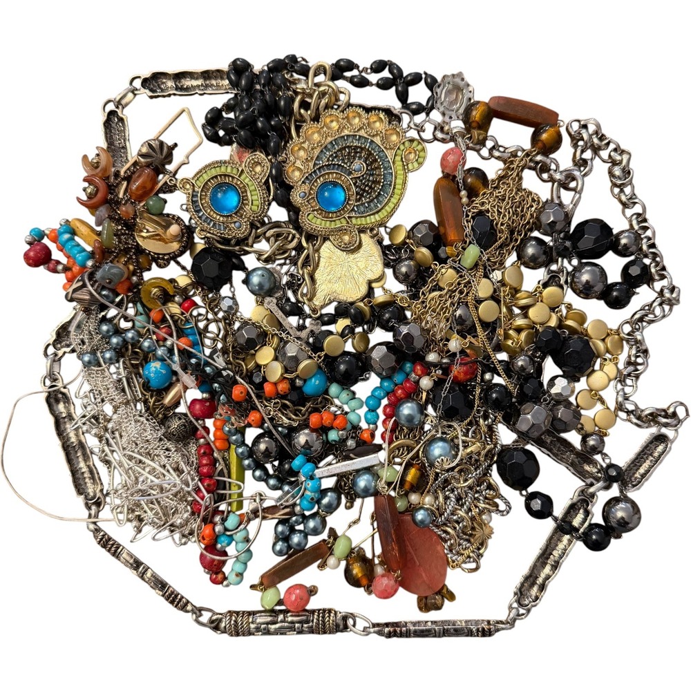 Unbranded Mixed Costume Jewelry Lot Beaded Necklaces Bracelets Earrings Vintage